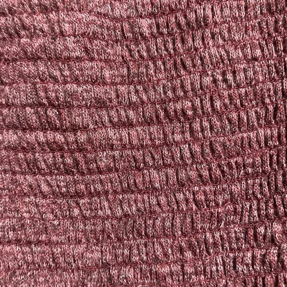 Hacci Smocked Square Neck Crop Top Blouse Wine Burgundy XL 2X 3X - Picture 14 of 15